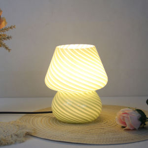 Mushroom Table Lamp Dimmable Living Room Homestay Atmosphere Lamp Light Luxury Glass Table Lamp Bedside