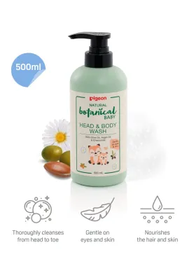 Pigeon Natural Botanical Baby Head & Body Wash - 500ml