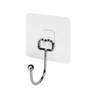 【Ready Stock】10PCS Self Adhesive Hooks Rotating Waterproof Seamless Strong Sticker Holder Wall Door Storage Hanging Hook Kitchen Bathroom Organizer