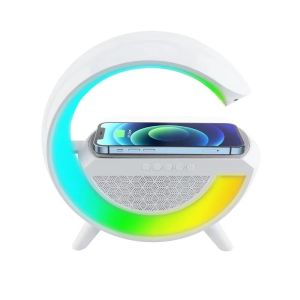 Bluetooth Speaker Station Audio RGB Atmosphere Night Light With Wireless Phone Charger