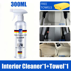 1-4 Bottles Car Interior Cleaner with Towel Pembersih Kereta Dalaman Dashboard Cushion Leather Seat Foam Spray - Remove Dirt Easily - Powerful Cleaning