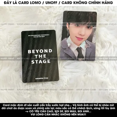 [CARD LOMO] Set 7cái thẻ ảnh BTS Beyond The Stage: Jin Jimin Jungkook RM Suga JHope V Taehyung