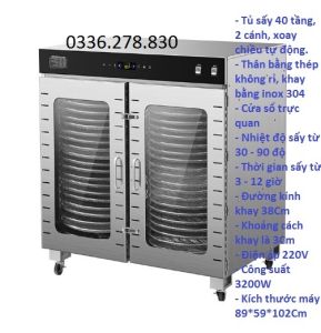 Máy sấy thực phẩm hoa quả sấy thuốc đông y công nghiệp 40 khay tròn xoay .Máy sấy cao cấp hiện đại- Bảo hành 1 năm XUẤT HÓA ĐƠN VAT LIÊN HỆ SHOP