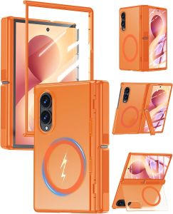 for Samsung Galaxy Z Fold 8 CaseZ Fold 8 Ultra Case Dual Kickstand Hinge & Screen Protection fit for MagSafe Slim Semi-Transparent Shockproof Protective Z Fold 7 Cover