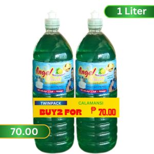 ANGEL CLEAN DISHWASHING LIQUID TWINPACK (1LITER)- CALAMANSI