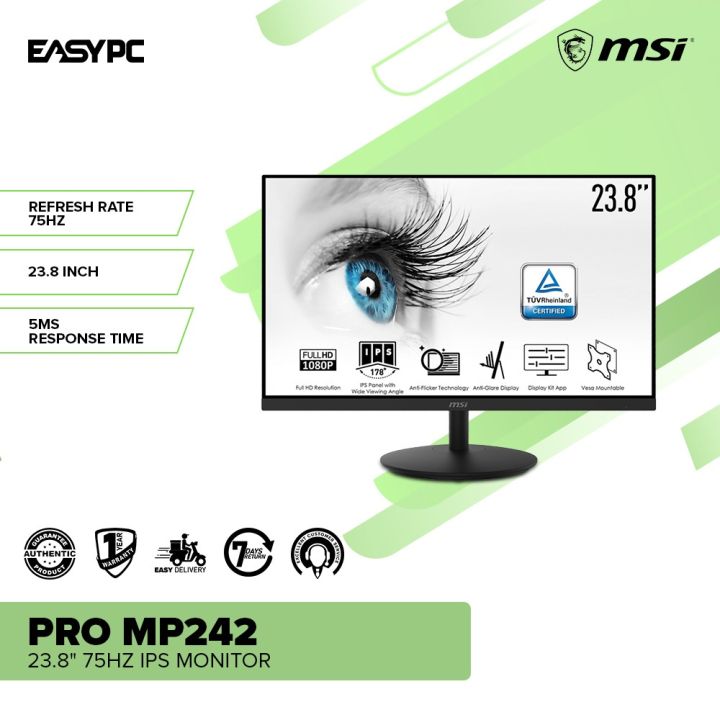 EasyPC | MSI Pro MP242 / MP242P/MP223/ MP2412/MP251 75Hz and 100Hz IPS ...