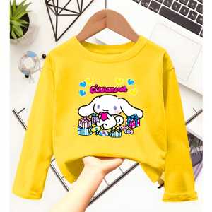 Atasan Kaos Anak Perempuan Lengan Panjang CINNAMOROLL Untuk Usia 1-12 Thn