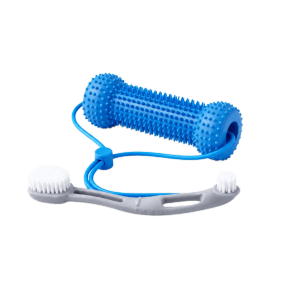 RBRY Với bàn chải đánh răng làm từ silicone. Dụng cụ nha khoa cho chó tác động kép PVC Ngăn ngừa sâu răng. Đồ chơi gặm nhai chăm sóc răng miệng cho chó Quà tặng Chải nhanh Đồ chơi chải răng cho chó Để việc chải răng trở nên dễ dàng hơn.