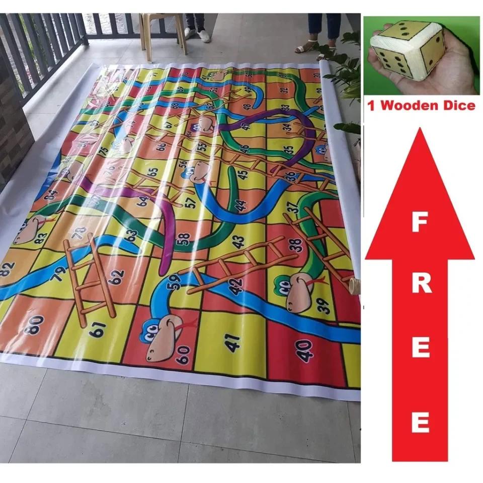 ✥Giant Snakes and Ladders board game (10 x 10 feet 5 x 5 feet)✧ | Lazada PH