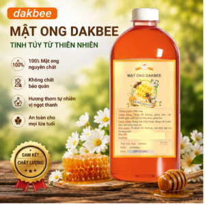 1400g mật ong dakbee mật ong chất lượng vị đậm hơn mật ong hoa cà phê tăng cường sức đề kháng tăng cường sức khỏe [DAKBEE.1KML]