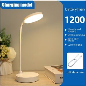 [ Free shipping]Đèn bàn không dây đèn LED 3 màu điều chỉnh độ sáng pin 5000mAh đèn decor phòng khách