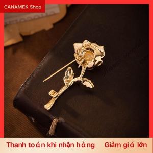 CS Sang Trọng Cao cấp Vàng-Tone Rose Flower Trâm Pin Cho Phụ Nữ Và Nam Giới-Thanh Lịch Phù Hợp Với Huy Hiệu Áo Thời Trang Trang Sức Ve Áo Phụ Kiện