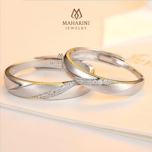 Cincin Couple Perak S925 Seterling Silver  Ring Pria Wanita Tunangan Kawin 103