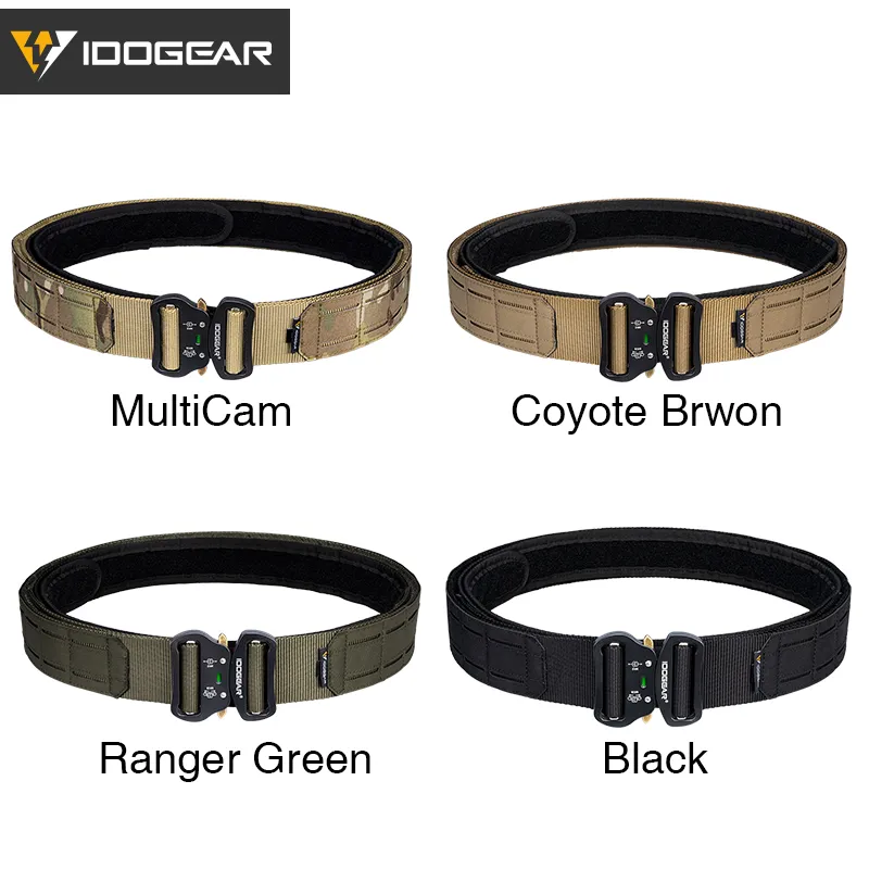 IDOGEAR Tactical Belt - Durable Nylon with Laser Cutting