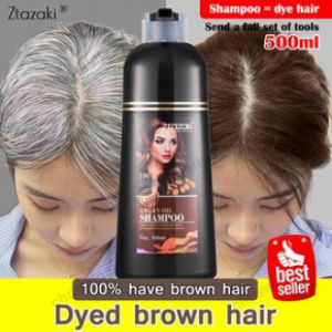Original black hair shampoo japan Herbal hair dye Shampoo color White Hair Turns to Black/Brown500ml