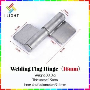 (Fast Delivery )Welding Flag Hinge Cylindrical Door Hinge 16mm/18mm/20mm/22mm/25mm Detachable Hinge Welding Heavy Duty Flagpole Iron Gate