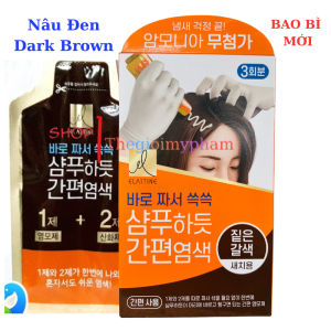 [Mua 3 Hộp Tặng 1 Lược]Hộp Nhuộm Phủ Bạc Thảo Dược Elastine Hàn Quốc (20gx3)