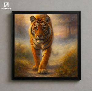 Tranh Nghệ thuật "Một Chú Hổ" VIETSMART ART - Sơn dầu 60 x 70cm