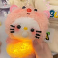 【 sanheZ】Hello Kitty Plush Doll Toys Beaver Hello Kitty Cartoon Stuffed Animals Cute Plushie Doll Spits Bubbles And Squeaks Handmade DIY Gift. 