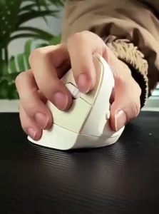 FCEWEADN Vertical Ergonomic Quiet Rechargeable Wireless Bluetooth Mouse