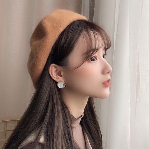 [HCM]MŨ NỒI BÁNH TIÊU NÓN BERET LÔNG CỪU CÓ DÂY CHỈNH SIZE VÀ TÚI ZIP
