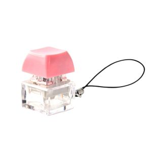 CUTE-FA No Lights Fidget Keychain Keys Button DIY Keyboard Pinch Toy Pass The Time Clicker Toy