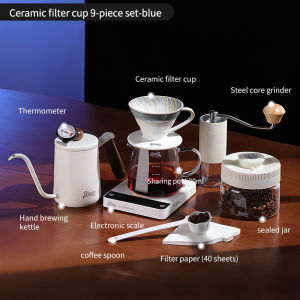 BINCOO Ceramic Hand-Poured Coffee Filter Cup Drop Filter Cone Shape  Coffee Pot Hand-Poured Coffee Brewing Set Fresh And Popular