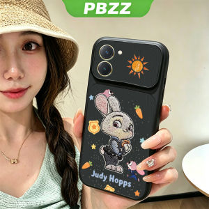 PBZZ Case for VIVO Y16 Y56 5G 2022 Y02S phone casing Softcase Silicone shockproof Cover new design aesthetic cute rabbit orange for women KNTZ2