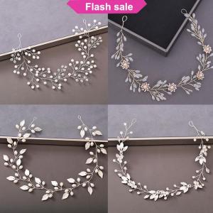 SHENHAO2🎀 Phụ Nữ Headbands Ngọc Trai Rhinestone Hoa Headband Wedding Phụ Kiện Tóc Cho Phụ Nữ Cô Dâu Headband Tóc Trang Sức Phụ Kiện Đám Cưới
