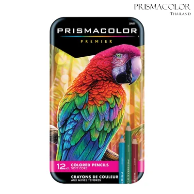 ดินสอสีไม้ กันน้ำ ระบายนุ่มลื่น Prismacolor Premier Soft Core ขนาด 12 สี