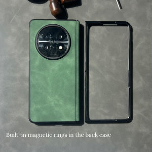 Ốp nam châm cho Oppo Find N5 Vòng nam châm tích hợp Gấp Pu Sang trọng da thuộc da cừu Ốp điện thoại toàn bộ chống sốc thân vỏ bọc bản lề phụ kiện mềm mỏng cho Oppo Find N5