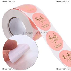 [COD] Home Fashion 500pcs Thank You Round Sticker Scrapbook Letter Handmade Stickers Seal Labels Stickers Wedding Gift Flower Decoration