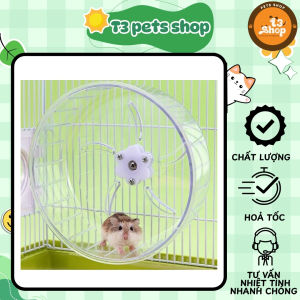 wheel mika trong suốt size 13cm và 18cm cho hamster - T3 PETS SHOP