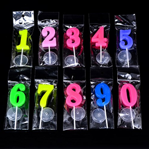 0-9 Numbers Cake Candle Happy Birthday Cake Topper Favor Baking Gift Party Decoration Handcrafts