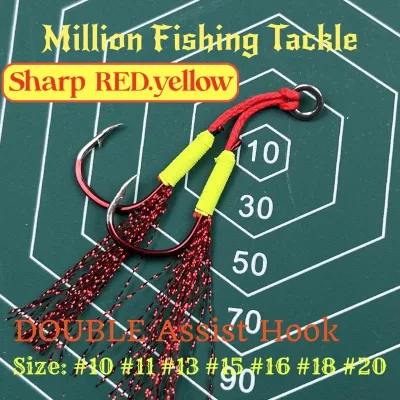 【HK002】Assist Fishing Double Hooks Jigging Hooks Fishing Hooks Mata Kail Micro jig Slow Jig Fast Jig 铁板钓钩