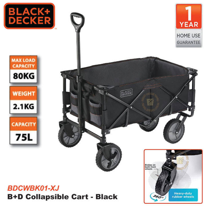 BLACK DECKER BDCWBK01 XJ 75L Collapsible Wagon Camping Trolley