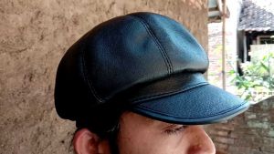 Topi Kulit Khas Garut Premium Model Comando Sailorman Nahkoda Oktagonal Model News Boy terbaru Ukuran Adjustable
