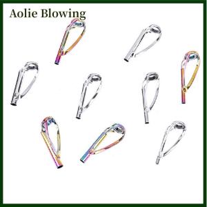 Aolie 1pc Sliver Rainbow Top Tip Guide Ring Free of Tangle for Spinning Fishing Rod Fishing Accessories