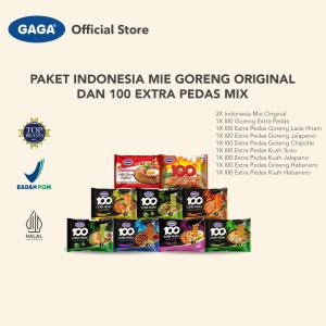 (GG148) GAGA Indonesia Mie Goreng Original Mix GAGA 100 Extra Pedas