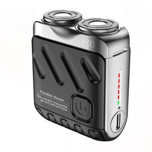 Efficient Shaving No Snagging-Rotary Dual-Ring Electric Shaver Razor/ Mini Portable Razor Shaver/ Mens Travel Shaver/ Waterproof Automatic Razor