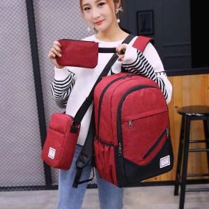 VIVIBAGS #1230  FASHIONS BAG  3N1 SCHOOL AND TRAVELLING  BAKPACK FOR MEN CANVAS MATERIAL