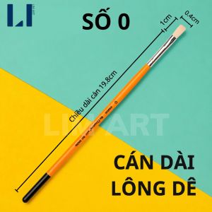 Cọ Lông Dê Đầu Dẹp Vẽ Màu Nước Acrylic Gouache LIM ART