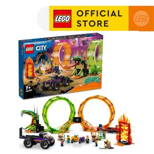 LEGO City Double Loop Stunt Arena 60339 Building Kit (598 Pieces) Building Blocks For Kids Construction Toys Kids Toys Toy Car Construction Sets
