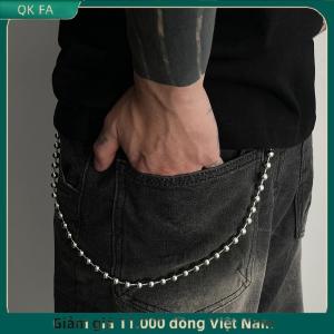 QK FA ✨ Punk Cá Nhân Jeans Quần Chuỗi Cho Nam Giới Tối Giản Cổ Điển Hip Hop Eo Chuỗi Đơn Giản Vòng Hạt Có Thể Điều Chỉnh Eo Chuỗi