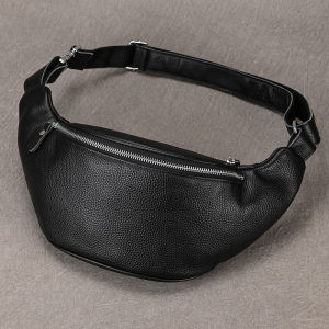 Big Waist Bag Mens Leather Belt Pounch Anti-theft Waist Pack Fanny Pack Bum bag Belt Waist Pouch Chest Bags For Male leather sac2026