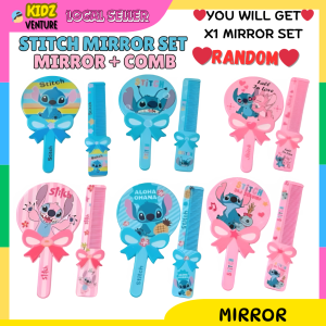 (READY STOCK) Sanrio Mirror Comb Set 2 in 1 Cute Kids Pocket Makeup梳子镜子套装三丽鸥卡通儿童便携化妆组合日常随身用beg cermin sikat comel