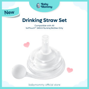 Babymommy👶Pigeon SofTouch™ Straw Bottle Spare Parts BPP Step Up Straw Bottle Set Straw Brush Training Drinking Straw Set