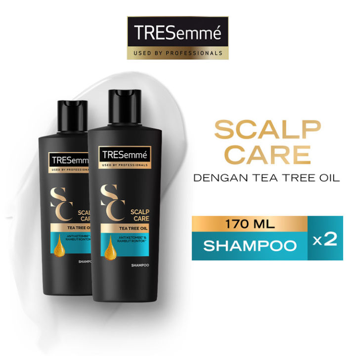 TRESemme Scalp Care Tea Tree Oil and Zypto Shampoo 170ml x2 - Twinpack