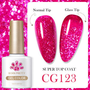 BORN PRETTY 10ML/15ML Reflective Glitter Gel Nail Varnish Color Gel Base Top Coat Gel Polish Nail UV Gel Complete Set Nails Art Tool Decoration
