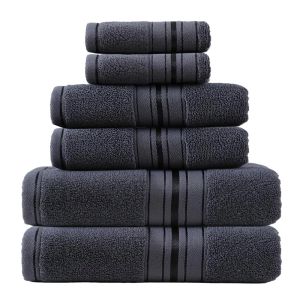 Luxury 6 Piece Towel Set 2 Bath Towels 2 Hand Towel 2 Washcloths 600 GSM 100% Cotton Turkish Towels for Bathroom White Towel Sets2026